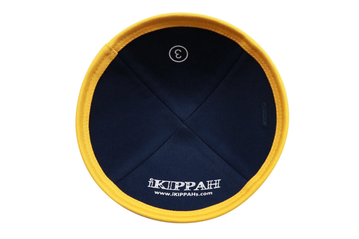 iKippah Navy Denim W/ Mustard Rim