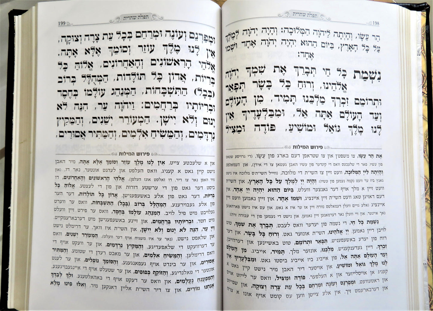 MEIROS -YIDDISH MACHZOR INSIDE SAMPLE.